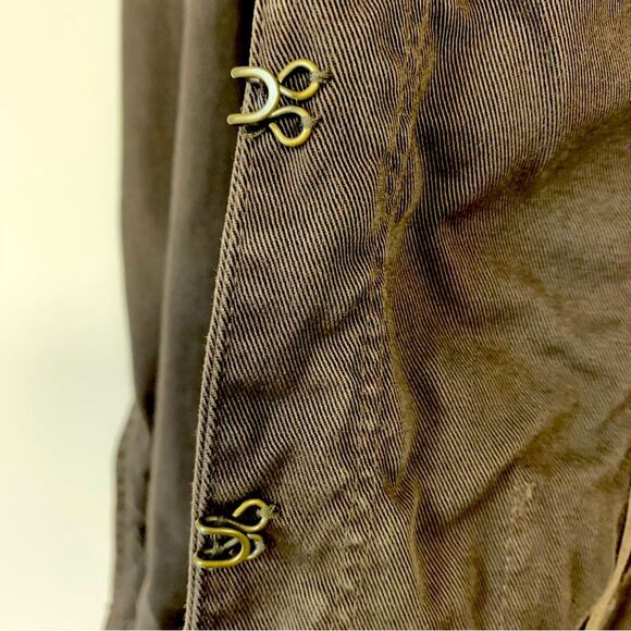 🆕 J CREW Blazer Jacket Women's 10 Brown Ruffles Classic Twill Chino Fall Preppy - Picture 4 of 8